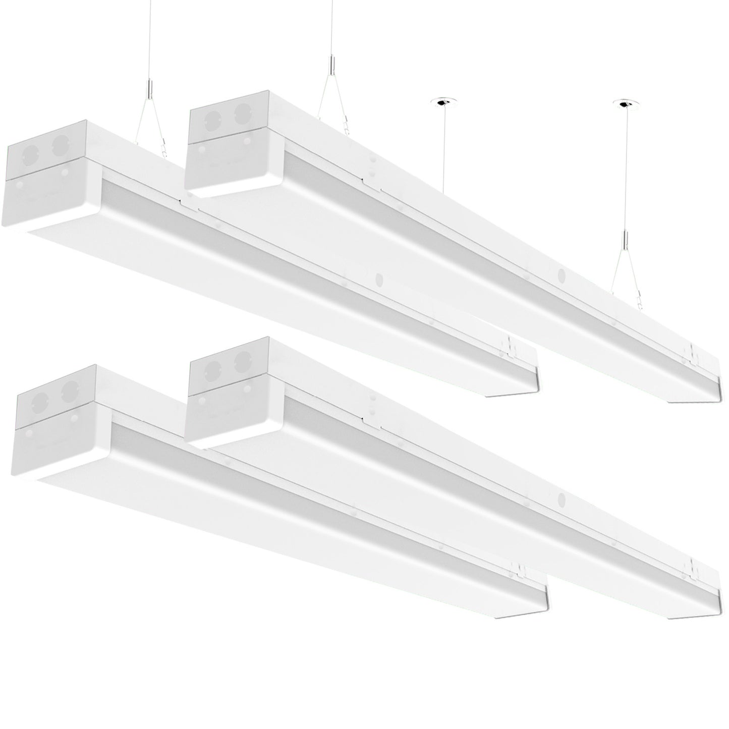 Walrusled 4FT LED Kitchen Wraparound Batten Light Fixture, 2 Wattages/2 Lumens Selectable, 20W/40W 2500lm/5000lm, 5000K, 100-277V, IP20, 4 Foot LED Garage Wrap Around Batten Light Fixture, 120CM Flush Mount LED Closet Stairwell Patio Carport Ceiling Light